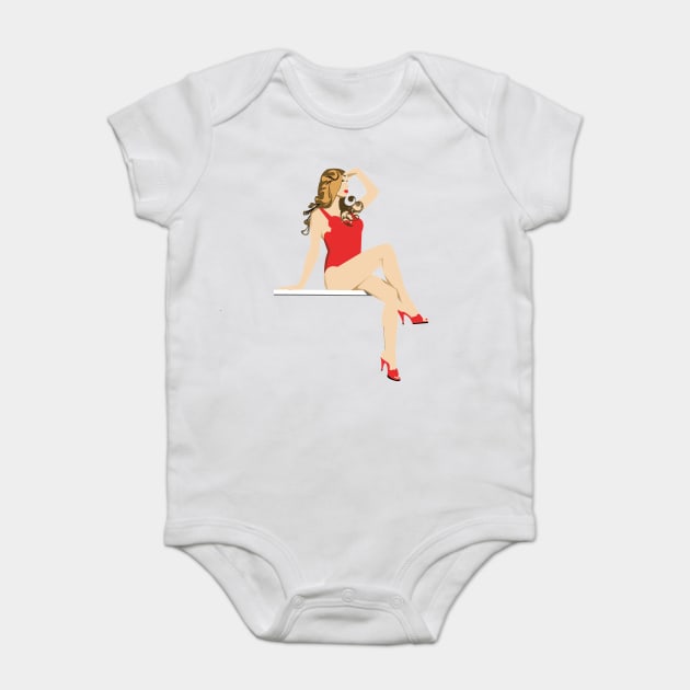 Lady Diver Baby Bodysuit by DickinsonDesign